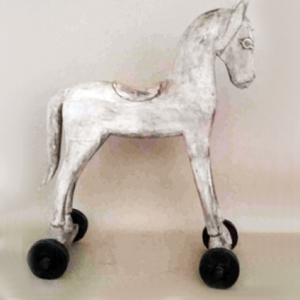 vintage-wooden-horse-with-wheels